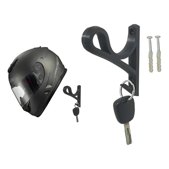 Kit 6 Suportes De Parede Para Capacetes Com Gancho Parafusos Foto 1