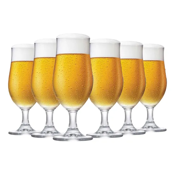Kit 6 Taças Cerveja Chopp Drinks Vidro Munique 260 Foto 1