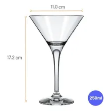Kit 6 Taças Martini Drink Coquetel Vidro Nadir 250ml Foto mini  3