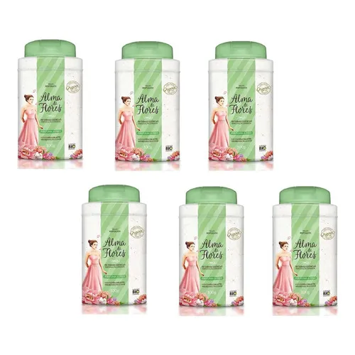 Kit 6 Talco Alma De Flores Finíssimas Essências Memphis 100g Foto 1