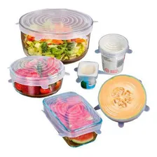 Kit 6 Tampas Panela Silicone Reutilizável Universal Elástica Foto mini 3