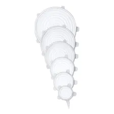 Kit 6 Tampas Silicone FlexĂvel Lavável Universal Cozinha Foto mini 2