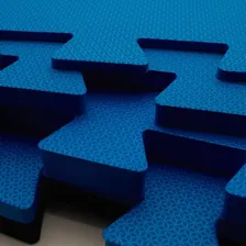 Kit 6 Tatames Eva 100x100x20mm Preto E Azul Cor Preto/azul Liso Foto mini 3