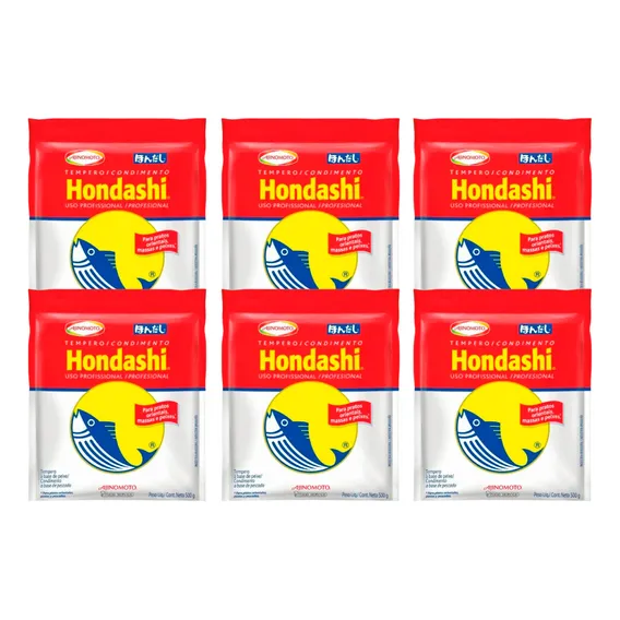 Kit 6 Tempero Peixe Hondashi Profissional Ajinomoto 500g Foto 1