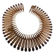 Kit 6 Tiara Bell Marrom E Preto 12cm Pente Com Bolinha Foto mini 4