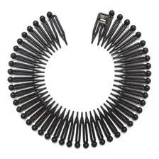 Kit 6 Tiara Bell Marrom E Preto 12cm Pente Com Bolinha Foto mini 2