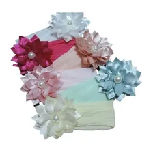 Kit 6 Tiara De BebĂȘ Faixa De Seda Flor Delicada Love Cor Kit Com 6 Foto mini 1