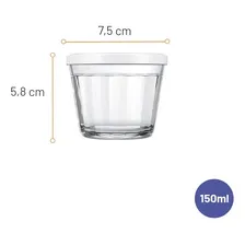 Kit 6 Tigela Americana Congelar Papinha C/ Tampa 150ml Vidro Foto mini 3
