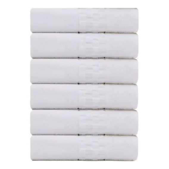 Kit 6 Toalhas Banho Profissional Teka Madri Branco 440 G/m² Lisa Foto 1