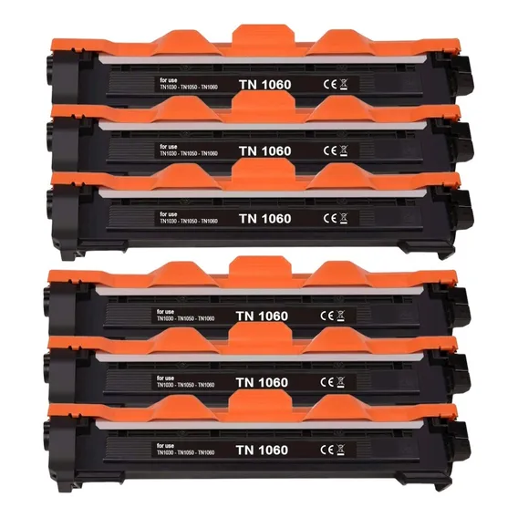 Kit 6 Toners Tn 1060 Hl 1110 1112 1202 1212 Dcp1602 1617nw Tinta Preto Foto 1