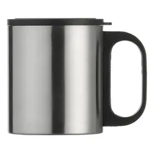 Kit 6 Unidades Caneca De Inox Com Tampa De Plástico ARN cor cinza 180 Foto  mini 1
