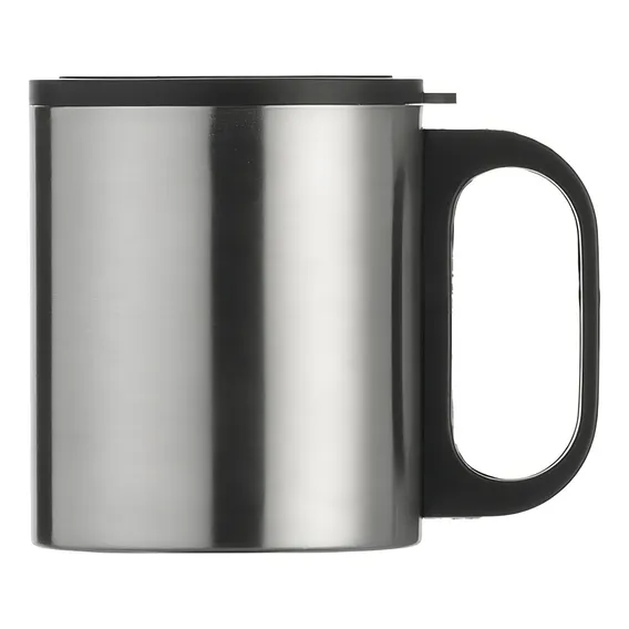Kit 6 Unidades Caneca De Inox Com Tampa De Plástico ARN cor cinza 180 Foto 1