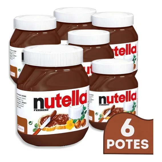 Kit 6 Unidades Creme De Avelã Nutella 650gr Foto 1