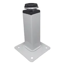 Kit 6 Unidades - Pé Para Móveis De Aço Branco Quadrado 10cm Foto mini 2