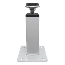 Kit 6 Unidades - Pé Para Móveis De Aço Branco Quadrado 10cm Foto mini 1