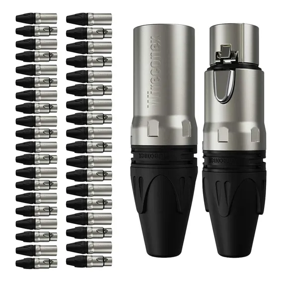 Kit 60 Conectores Xlr 30 Macho E 30 Fêmea Wireconex Foto 1