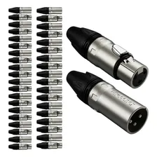 Kit 60 Conectores Xlr 30 Macho E 30 Fêmea Wireconex Foto mini 2