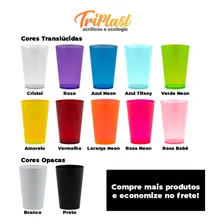 Kit 60 Copos Acrílico Chopp Caipirinha Caldereta 400ml Cor Cristal Foto mini 4