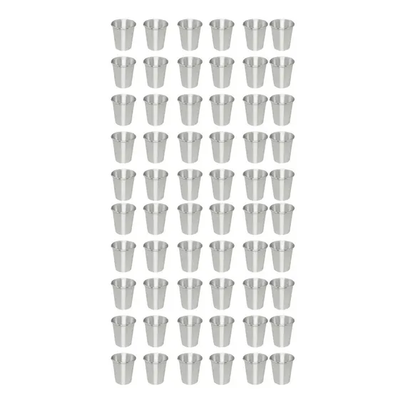 Kit 60 Copos AlumÃnio Polido Reforçado Merenda Escolar 300ml Foto 1