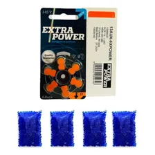 Kit 60 Pilhas 13 + Silica Gel 200g Para Aparelho Auditivo Foto mini 1