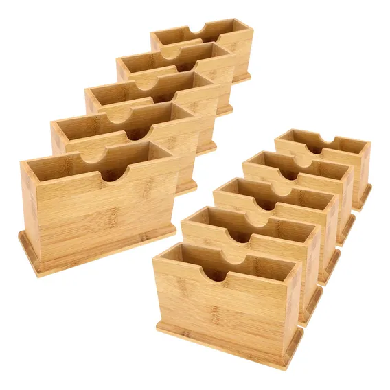 Kit 60 Porta Guardanapos De Mesa Em Bambu Conjunto Restaurante Foto 1
