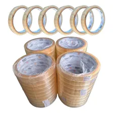 Kit 60 Rolos Fita Adesiva Durex Fino Transparente Atacado Foto  mini 1