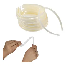 Kit 60 Tiaras De Silicone Inquebravel Transparente 10 Mm Foto mini 1
