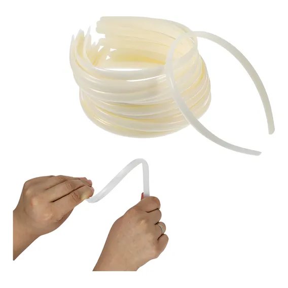 Kit 60 Tiaras De Silicone Inquebravel Transparente 10 Mm Foto 1