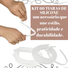 Kit 60 Tiaras De Silicone Inquebravel Transparente 10 Mm Foto mini 2