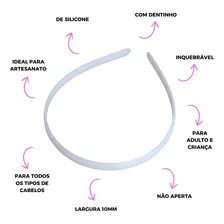 Kit 60 Tiaras De Silicone Inquebravel Transparente 10 Mm Foto mini 2