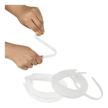 Kit 60 Tiaras De Silicone Inquebravel Transparente 10 Mm Foto mini 3