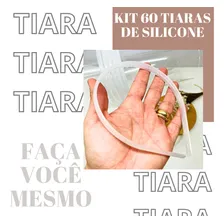 Kit 60 Tiaras De Silicone Inquebravel Transparente 10 Mm Foto mini 1