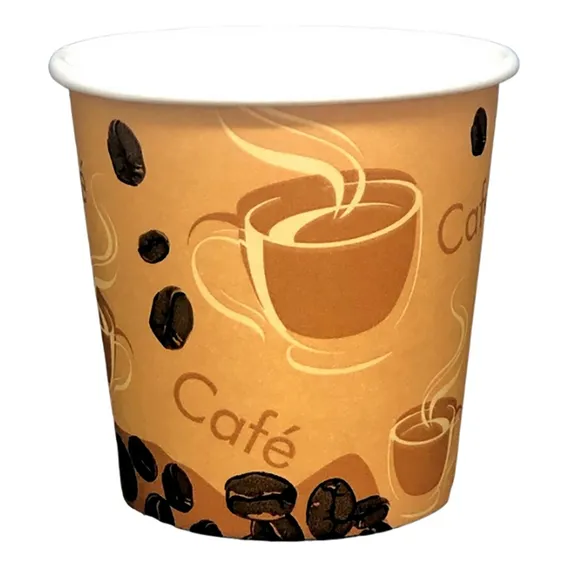 Kit 600 Copos Café De Papel Descartável 120ml Cor Coffee Foto 1