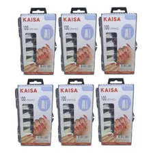 Kit 600 Tips Bailarina C/ Degrau Caixa 100 Unhas Plástico Cor Natural Foto mini 1