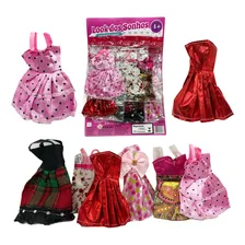 Kit 6pç Roupinha Para Boneca Roupa Vestido Look Fashion Foto mini 1