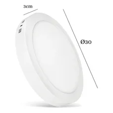 Kit 6x Painel Plafon Led Redondo Sobrepor Avant 24w 4000k Foto mini 4
