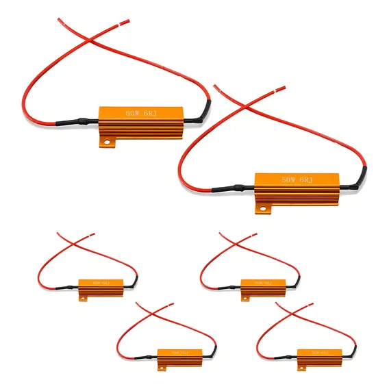 Kit 6x Resistor Canceller Canbus P/ Lâmpada De Led 12v 25w Foto 1