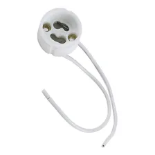 Kit 6x Soquete Para Lâmpada Gu10 Com Rabicho Cor Branco Foto  mini 1