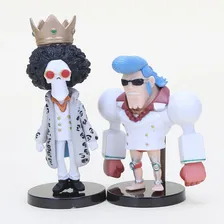 Kit 7 Action Figure One Piece Luffy Brook Chopper Franky Foto mini 4