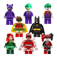 Kit 7 Bonecos Batman Robin Coringa Joker Homem Calendário Foto  mini 1