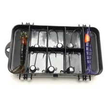 Kit 7 Camarões Artificial 8cm C/ Jig Robalo Isca Foto mini  3