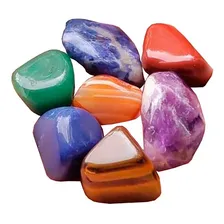 Kit 7 Chakras Pedra Rolada Natural EquilÃbrio Energia Reiki Foto mini 1