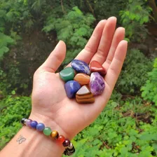 Kit 7 Chakras Pedra Rolada Natural EquilÃbrio Energia Reiki Foto mini 2