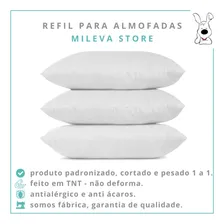 Kit 7 Enchimento Almofada Refil 48x48 Fibra Siliconada Pura Cor Branco Foto mini 2