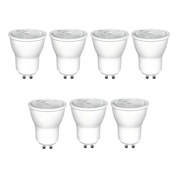 Kit 7 Lampada Led Mini Dicroica Mr11 Gu10 3w Branco Frio Foto 1