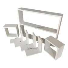 Kit 7 Peças Nichos Branco Mdf Nicho Decoração Foto mini 1