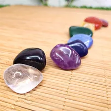 Kit 7 Pedras Cristais Naturais Dos Chakras + Yin Yang Grande Foto mini 3