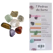 Kit 7 Pedras Da Sorte E Boas Energias - Pedras Naturais Roladas Foto mini 1
