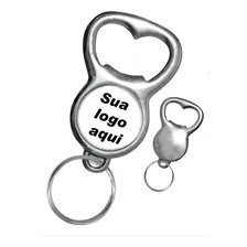 Kit 70 Chaveiro Personalizado Abridor Garrafa Redondo Cor Preto Foto mini 1