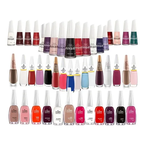 Kit 70 Esmaltes Sendo 30 Colorama 20 Risqué, 20 Impala, Cor Sortida Foto 1